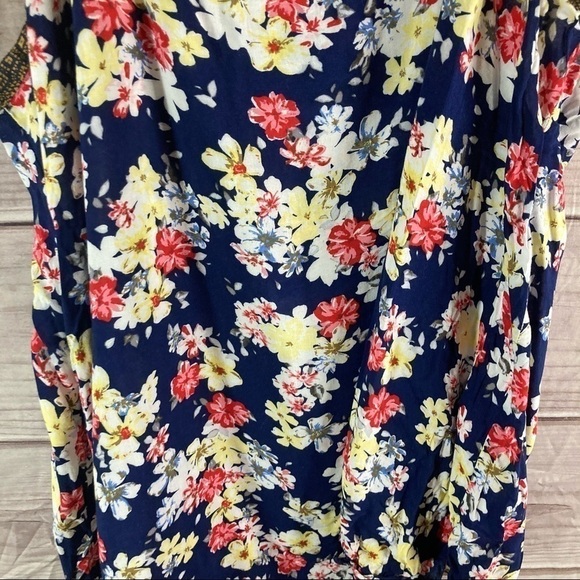 Torrid Floral Lace Up Back Challis Swing Cami - Picture 9 of 11